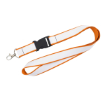 Lanyard de dupla camada a cores, custom made, fabricado na Europa cor cor-de-laranja