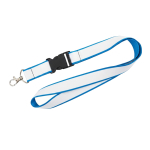 Lanyard de dupla camada a cores, custom made, fabricado na Europa cor ciano