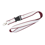Lanyard de dupla camada a cores, custom made, fabricado na Europa cor grená