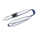 Lanyard de dupla camada a cores, custom made, fabricado na Europa cor azul petróleo