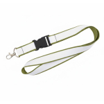 Lanyard de dupla camada a cores, custom made, fabricado na Europa cor verde oliva