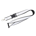 Lanyard dupla camada por medida com fecho de segurança fabricado na UE cor preto