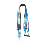 Lanyard dupla camada por medida com fecho de segurança fabricado na UE cor preto vista principal