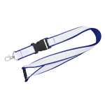 Lanyard dupla camada por medida com fecho de segurança fabricado na UE cor azul
