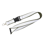 Lanyard dupla camada por medida com fecho de segurança fabricado na UE cor cinzento