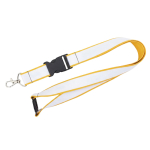 Lanyard dupla camada por medida com fecho de segurança fabricado na UE cor amarelo