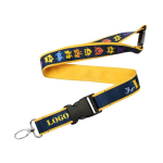 Lanyard dupla camada por medida com fecho de segurança fabricado na UE cor amarelo