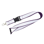 Lanyard dupla camada por medida com fecho de segurança fabricado na UE cor violeta