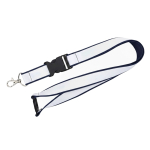 Lanyard dupla camada por medida com fecho de segurança fabricado na UE cor azul-escuro