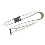 Lanyard dupla camada por medida com fecho de segurança fabricado na UE cor verde oliva