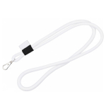 Lanyard tubular impresso a cores custom made fabricado na Europa cor branco