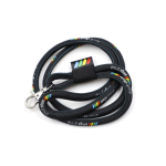 Lanyard tubular impresso a cores custom made fabricado na Europa cor branco