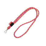 Lanyard tubular impresso a cores custom made fabricado na Europa cor branco