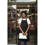 Avental comprido ajustável de polialgodão 240 g/m2 cor preto vista conjunto