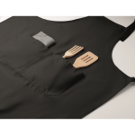 Avental comprido ajustável de polialgodão 240 g/m2 cor preto vista fotografia quarta vista