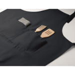 Avental comprido ajustável de polialgodão 240 g/m2 cor azul vista fotografia quarta vista