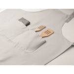 Avental comprido ajustável de polialgodão 240 g/m2 cor branco vista fotografia quarta vista