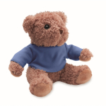 Ursinho de peluche com t-shirt colorida personalizável cor azul