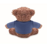 Ursinho de peluche com t-shirt colorida personalizável cor azul terceira vista