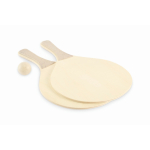 Raquetes de praia de madeira com jogos e saco de malha rPET cor madeira sétima vista