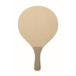 Raquetes de praia de madeira com jogos e saco de malha rPET cor madeira