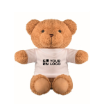 Ursinho de peluche com t-shirt para personalizar cor branco vista principal
