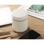 Frasco térmico de aço inoxidável de parede dupla com tampa 500 ml cor branco vista conjunto