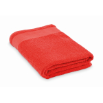 Toalha de banho 100% de algodão felpo 380 g/m2 100 x 150 cm cor vermelho