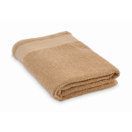 Toalha de banho 100% de algodão felpo 380 g/m2 100 x 150 cm cor camel