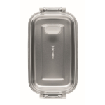 Lancheira de plástico com interior de aço inoxidável reciclado 750 ml cor cinzento sexta vista