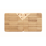 Conjunto de saleiro e pimenteiro de bambu com junção magnética cor madeira nona vista