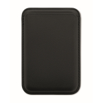 Porta-cartões magnético de polipele com capacidade para 3 cartões cor preto quinta vista