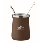 Copo de aço inoxidável especial para erva-mate 240 ml cor castanho vista principal
