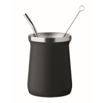 Copo de aço inoxidável especial para erva-mate 240 ml cor preto