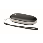 Aquecedor de mãos de alumínio com 3 níveis de calor 5000 mAh cor preto