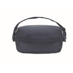 Saco térmico de PU com poliéster reciclado com bolso e alça 5,5 L cor azul quinta vista