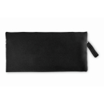 Estojo com fecho de correr de poliéster rPET 300D cor preto terceira vista