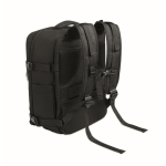 Mochila de cabine expansível de poliéster rPET 600D 15'' cor preto terceira vista