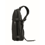 Mochila de cabine expansível de poliéster rPET 600D 15'' cor preto sexta vista