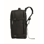 Mochila de cabine expansível de poliéster rPET 600D 15'' cor preto sétima vista