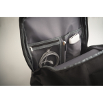 Mochila de cabine expansível de poliéster rPET 600D 15'' cor preto vista fotografia