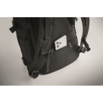 Mochila de cabine expansível de poliéster rPET 600D 15'' cor preto vista fotografia