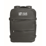 Mochila de cabine expansível de poliéster rPET 600D 15'' cor preto vista principal