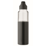 Garrafa 2 em 1 de aço inoxidável com copo, parede dupla 610 ml cor preto nona vista