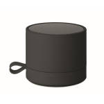 Colunas sem fios metálicas compactas com acabamento de borracha 3 W cor preto