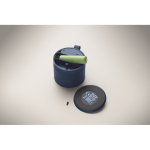 Colunas sem fios metálicas compactas com acabamento de borracha 3 W cor azul vista fotografia sétima vista