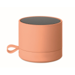 Colunas sem fios metálicas compactas com acabamento de borracha 3 W cor cor-de-laranja