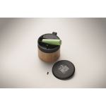 Colunas sem fios com estrutura de bambu e ABS 3 W cor madeira vista fotografia oitava vista