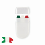 Barra de pintura corporal de várias bandeiras em estojo cor verde segunda vista