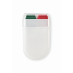 Barra de pintura corporal de várias bandeiras em estojo cor verde-escuro